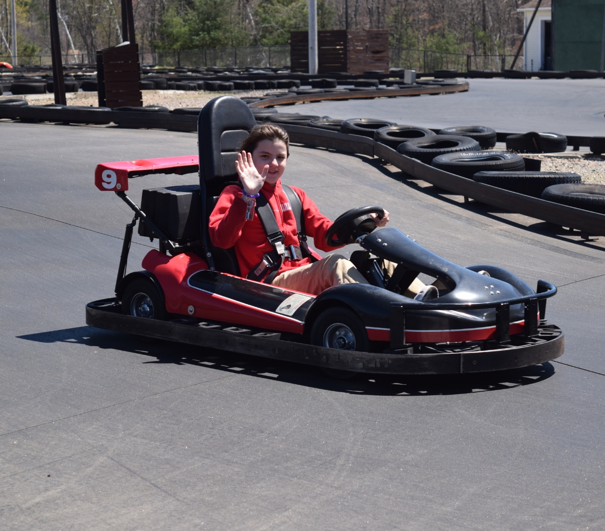 Waving in Go-Kart