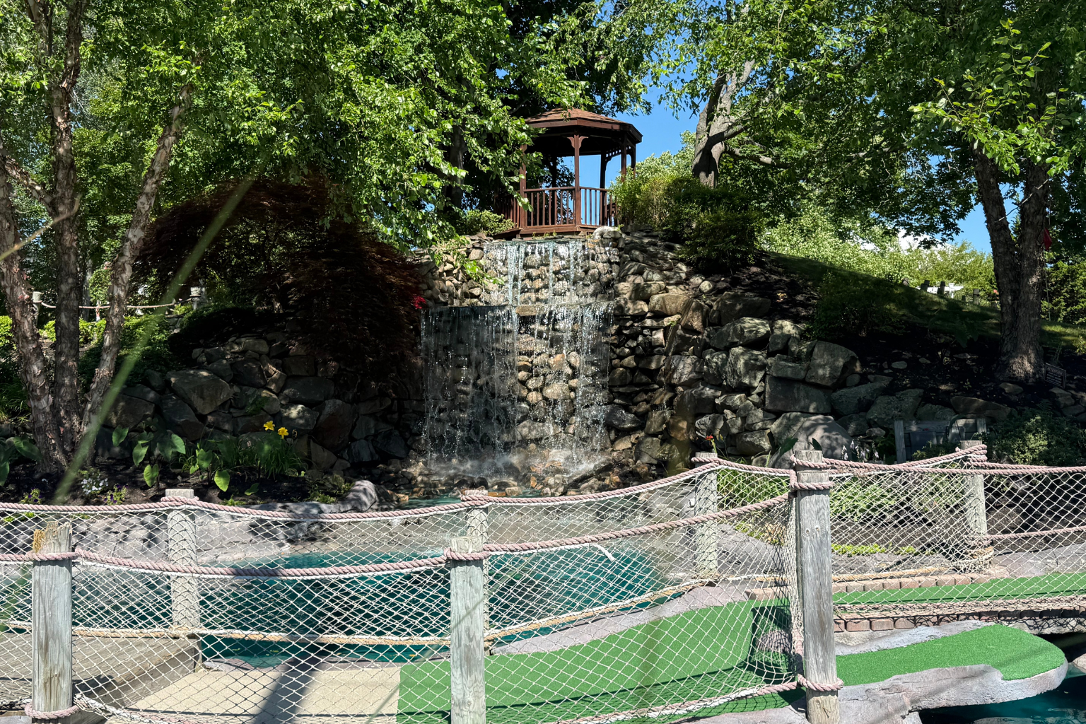 Mini Golf HTFC Waterfall View