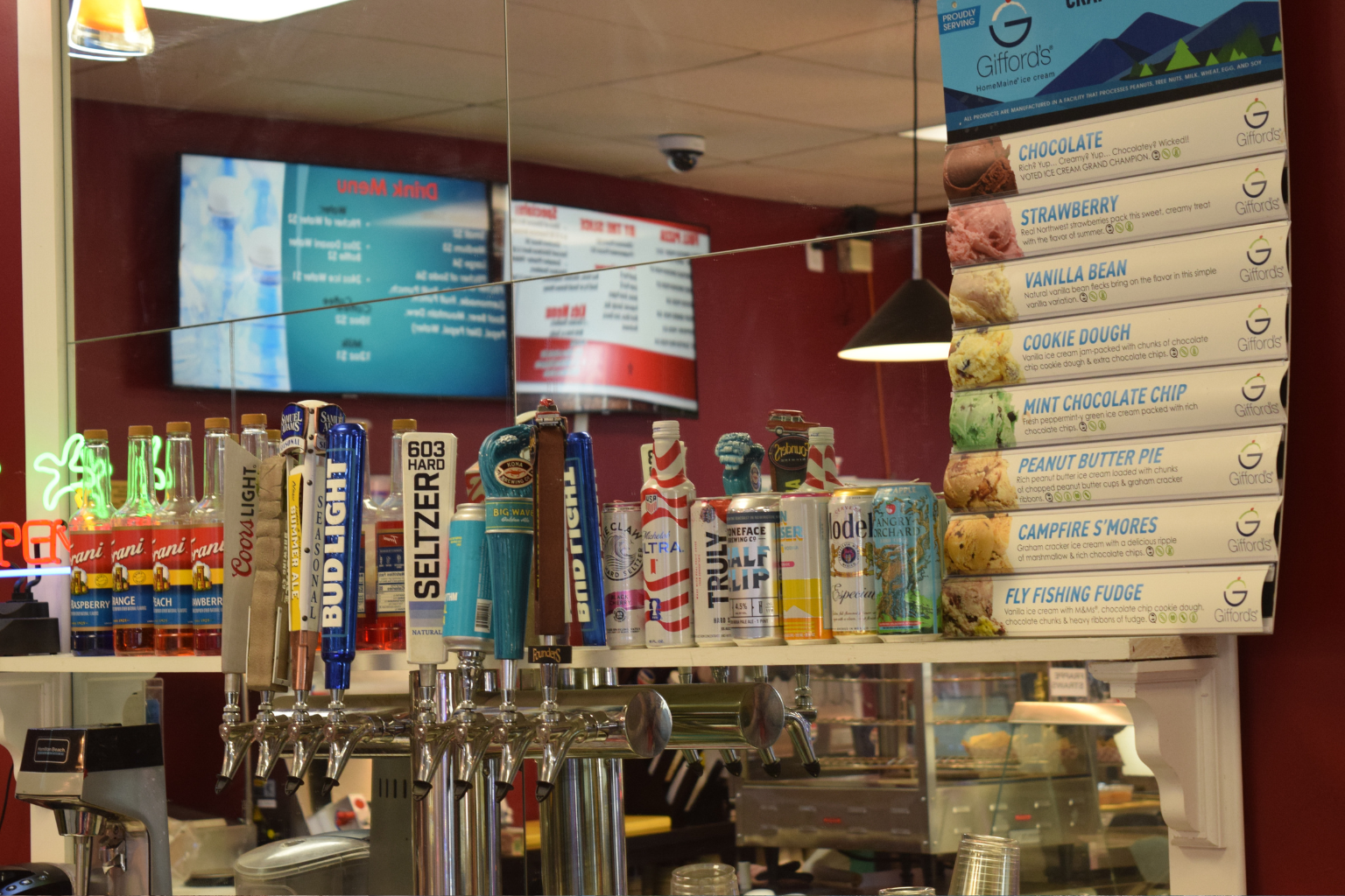 snack bar taps and ice cream